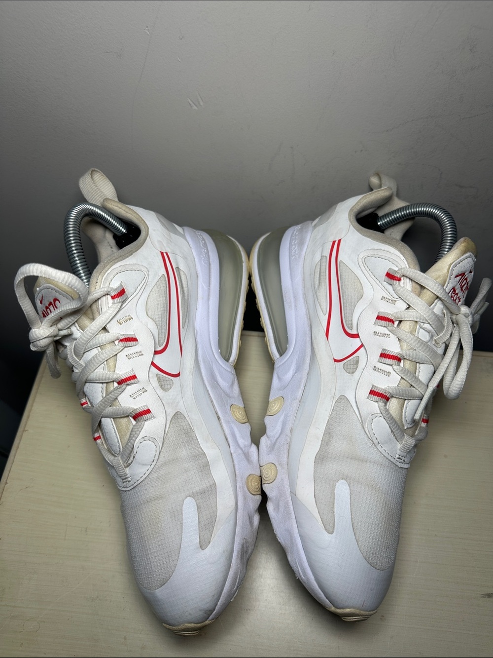 Nike air max 270 react summit White Sneakers with siren red accents - Picture 6 of 9
